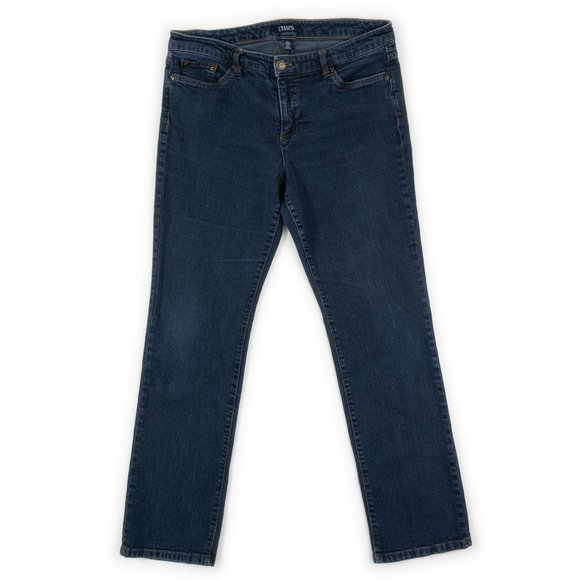 Chaps Jeans Chaps Denim Dark Blue Madden Straight Leg Jeansize 2